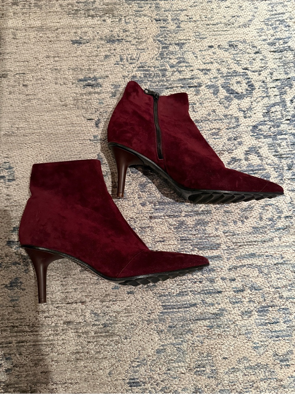 Rag & Bone Women's Burgundy Suede Pointed Toe Beha Ankle Boots 40/10